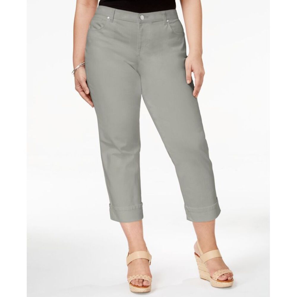 Style & Co Plus Size Curvy Cuffed Capri Jeans